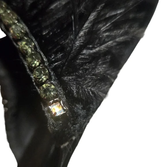 White House Black Market Black Feather Mules sz8 - Picture 5 of 5